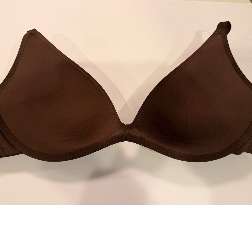 SKIMS Fits Everybody Wireless Form Bra Espresso Brown 32DDD - Picture 4 of 7
